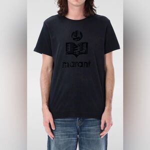 Isabel Marant Etoile Men Zaffrin cotton tshirt black